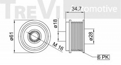 TREVI AUTOMOTIVE ap1088 -  Механизм свободного хода генератора
